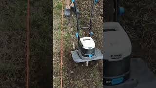 Glebogryzarka elektryczna MacAllister 1400 W. Test na trawniku i na czystej ziemi na wstecznym