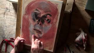 No.47 face drawing in soft pastel and conte screenshot 2