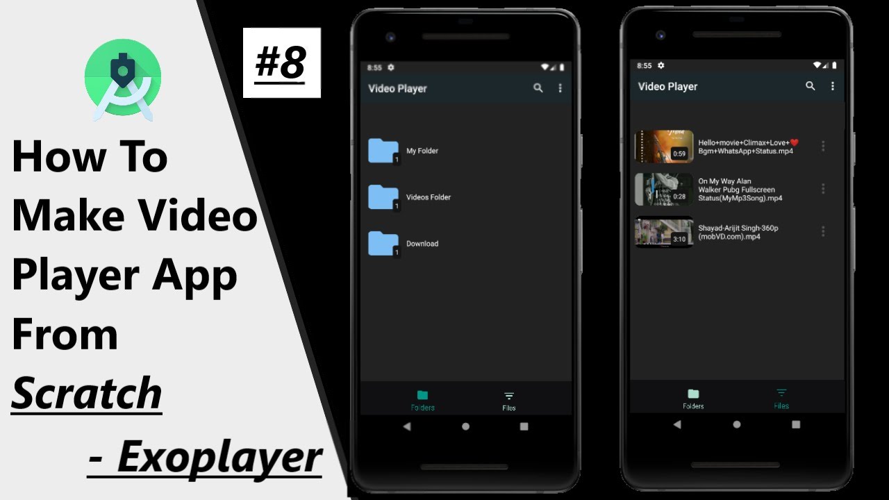 How To Make Video Player App In Android Studio | Show And Play Folder's Videos Tutorial - Part 8