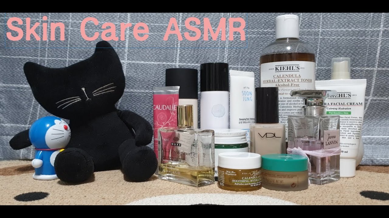 스킨케어 Skin care ASMR｜스킨로션 슥슥 톡톡 찹찹 (노토킹/핸드사운드Hand sound 위주) YouTube
