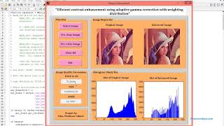 MATLAB code of Image Enhancement using Adaptive gamma correction and weighting distribution