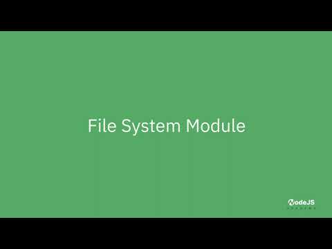A Brief Intro To  NodeJS Core Modules - FS Module