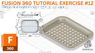 Exercise 12 Autodesk Fusion 360 Tutorial | 100 CAD Exercises – Full Practice Example 
