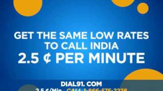 Dial91 India calling card