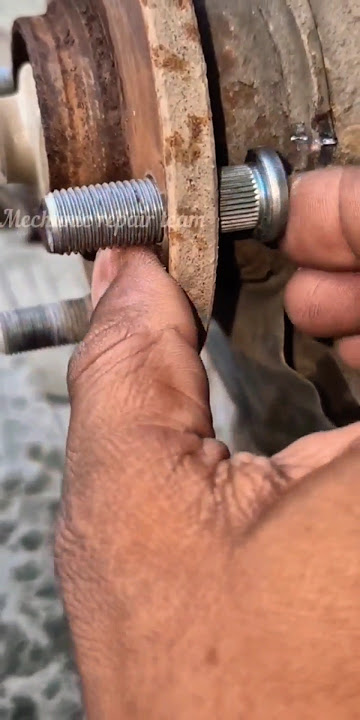 Wheel stud replacement easily?😀😃 #shorts