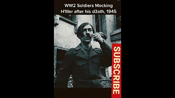 WWII Soldiers Mocking Hitler After His Death 1945 