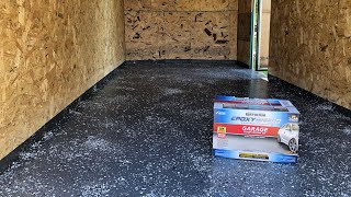 Rustoleum Garage FLOOR EPOXY on an Enclosed Trailer  DIY Garage Floor Epoxy