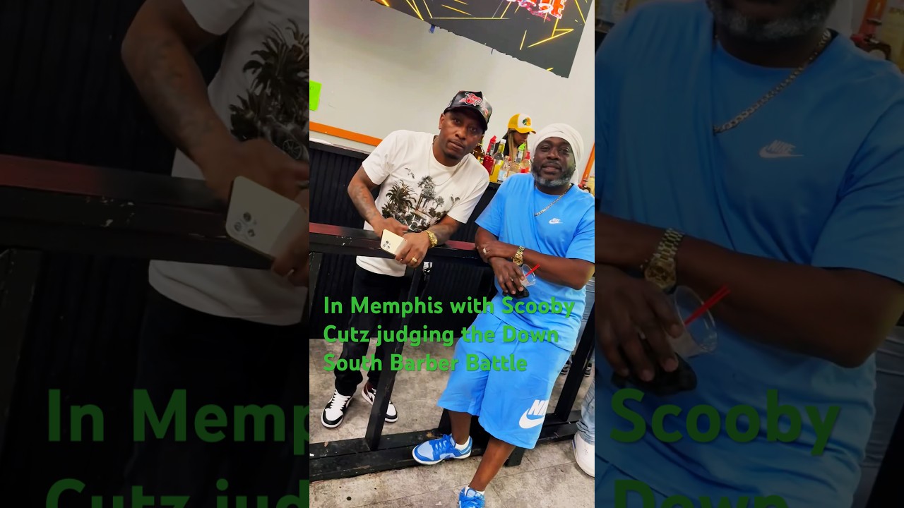 Mississippi Geno In Memphis with Scooby Cutz Down South Barber Battle💈 Part 1 