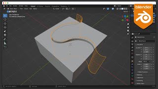 3D Modeling Tutorial : How to make curved cuts through mesh | Blender