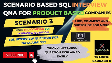 Scenario 3: SQL Interview Question by Uber | Mid Complex SQL interview Question asked in Uber