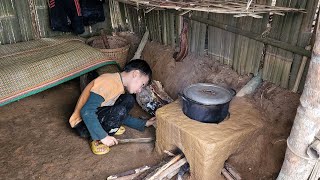 The orphan boy khai finished building a simple, smokeless clay stove ❤❤