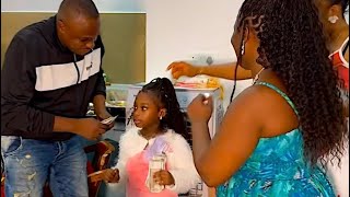 Uncles and aunties spray my daughter birthday money thanks all for celebrating with us!