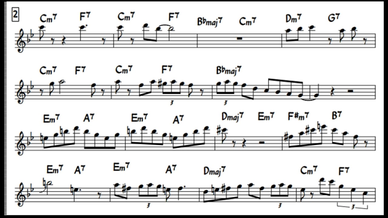 Lester Young - Tea For Two solo transcription