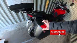 Multistrada side cases fit with Evotech tail tidy plus ducati performance turn signals installation