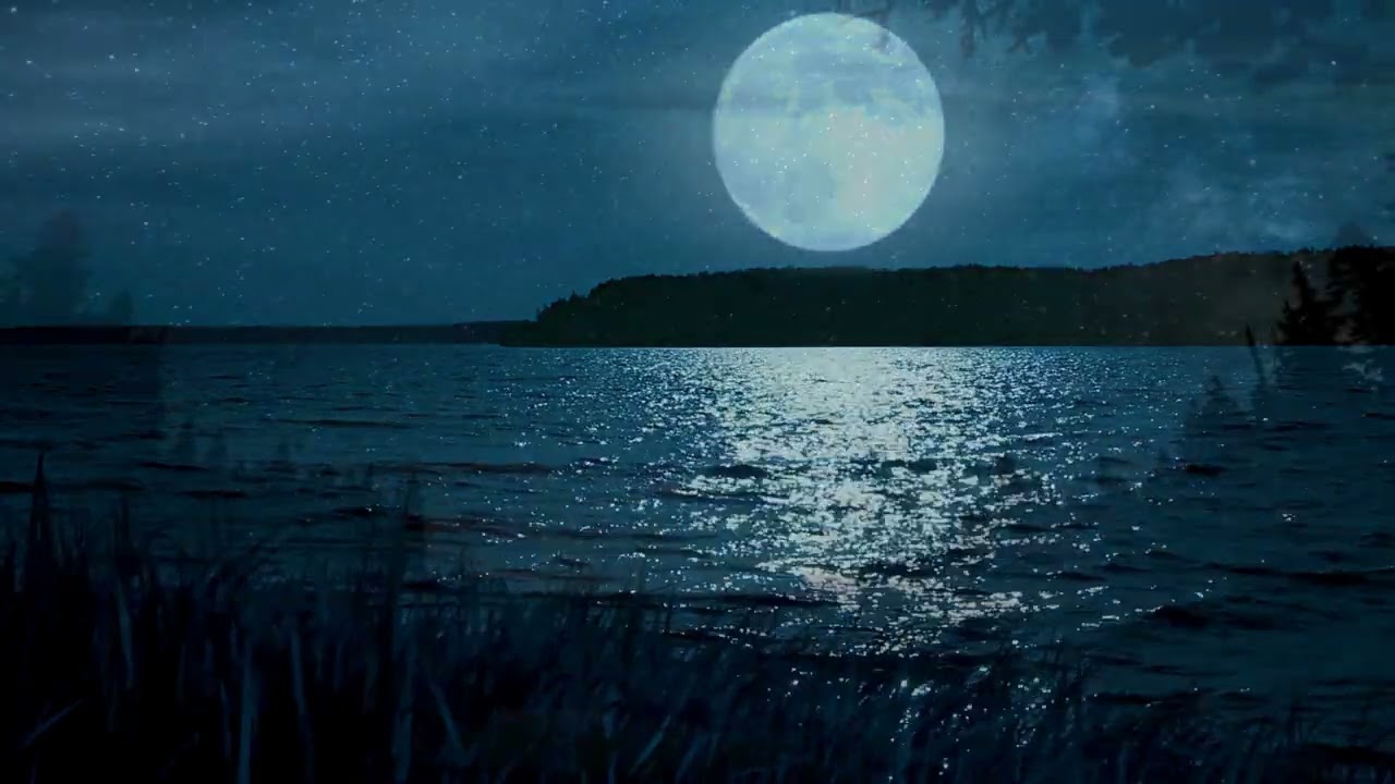 Moonlit Lake at Night – Relaxing Water & Night Ambiance