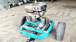A COMBINATION OF A WPA GEARBOX AND A HONDA GX ENGINE TO CREATE FOUR WHEELS