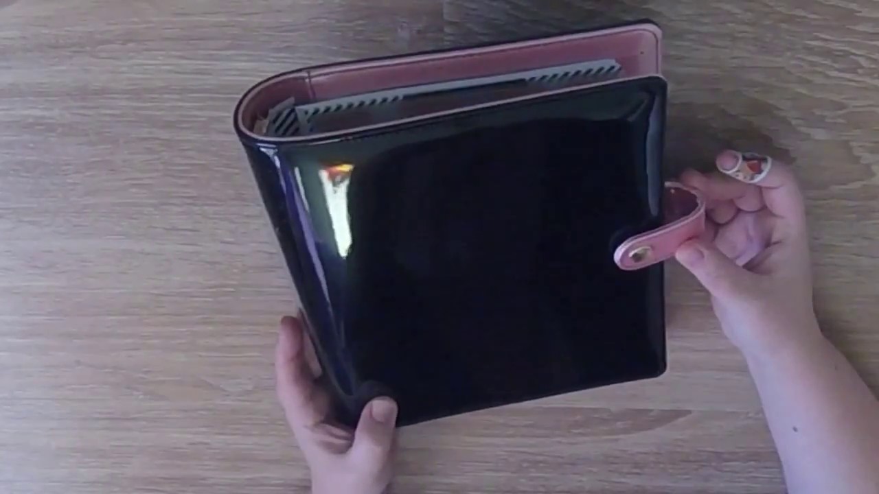 Recollections a5 ring-bound planner in patent black | Plan with Jessy