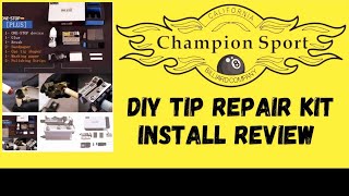 Champion Cues One Stop Plus tip repair and replacement kit review and install. @champion9billiard