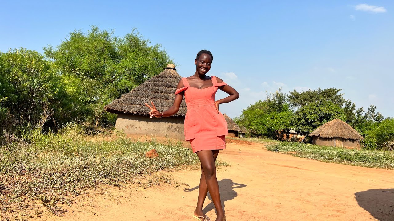 African Village Fashion Run Way / trying on Clothes From America 
