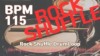 Rock Shuffle Drum Loop Practice Tool 115bpm