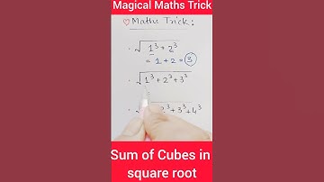 Sum of Cubes of square root l Magical Trick #maths #tricks #shorts #shortsfeed
