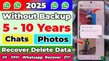 Whatsapp deleted messages recovery 2025 | Whatsapp deleted CHATS recovery WITHOUT BACKUP
