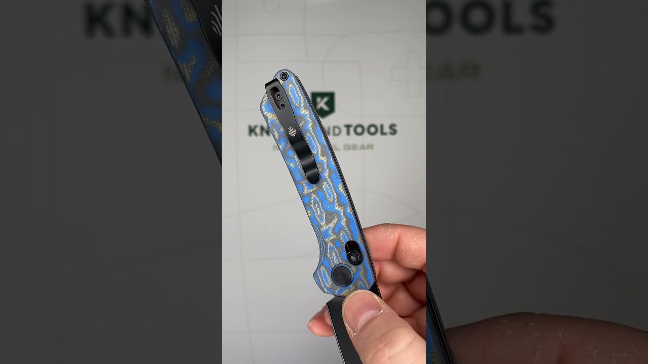 Kizer Madrac V3693A4 Blackwashed Nitro-V, Vortex Micarta, pocket