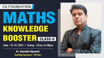 CA-Found. : Maths - Knowledge Booster Class-8 | Er. Saurabh Agrawal