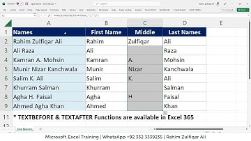 Extract First, Middle & Last Names from a list of Names in Microsoft Excel
