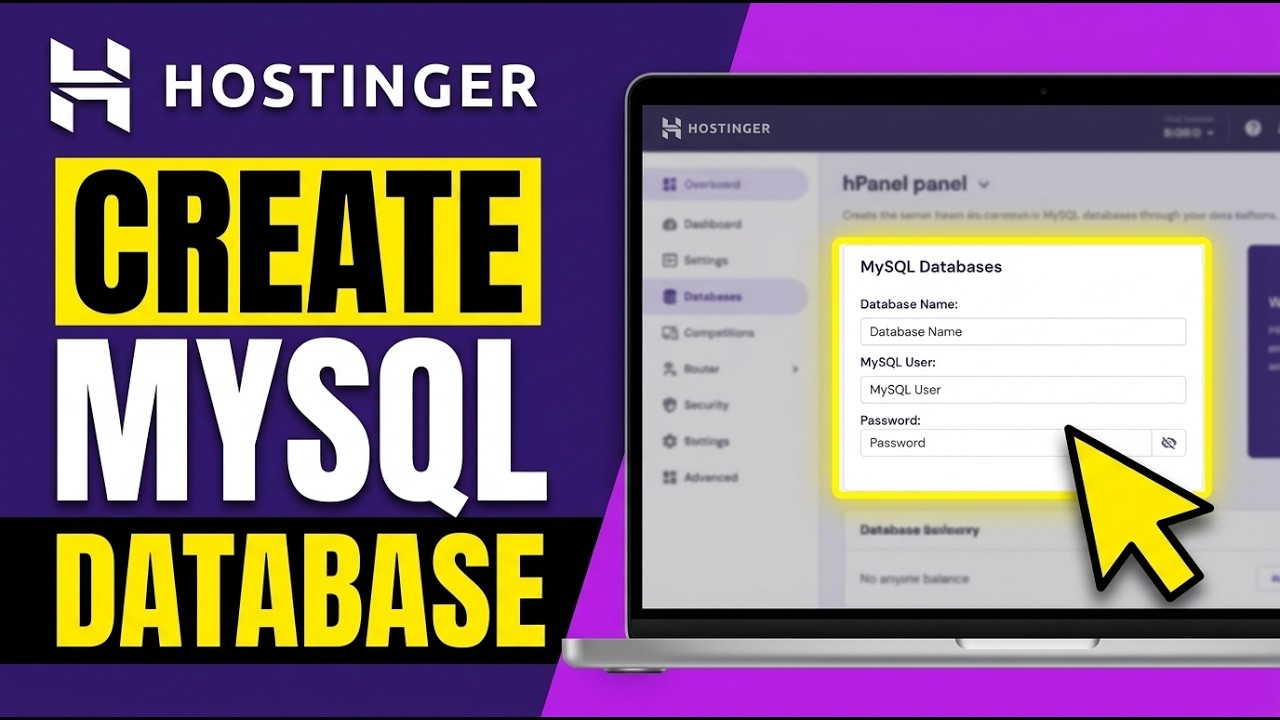 How to Create MySQL Database in Hostinger 2026 (Complete Guide) - YouTube