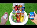 Experiment !! PRINGLES vs Coca Cola, Cappy, Fanta, Pepsi, Lipton and Mentos in the toilet