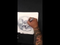 Skull time lapse speed draw