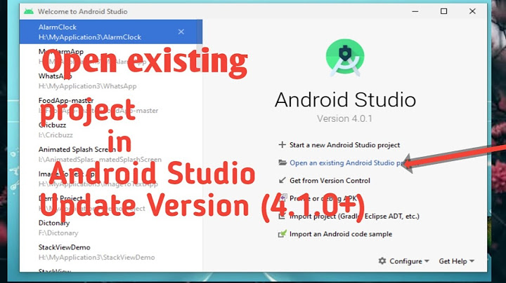 How to open a downloaded project in Android Studio