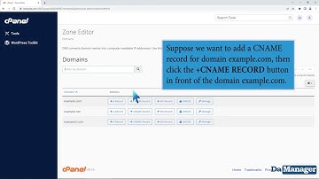 How to add CNAME Record in cPanel using the DNS Zone Editor with DA MANAGER
