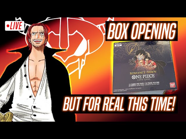 *LIVE* The Hunt for Manga Shanks Begins AGAIN! OP01 Romance Dawn Box Opening