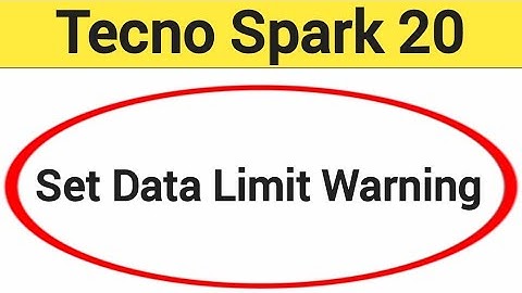 how to set data limit warning,Tecno Spark 20 me data limit kaise set karen