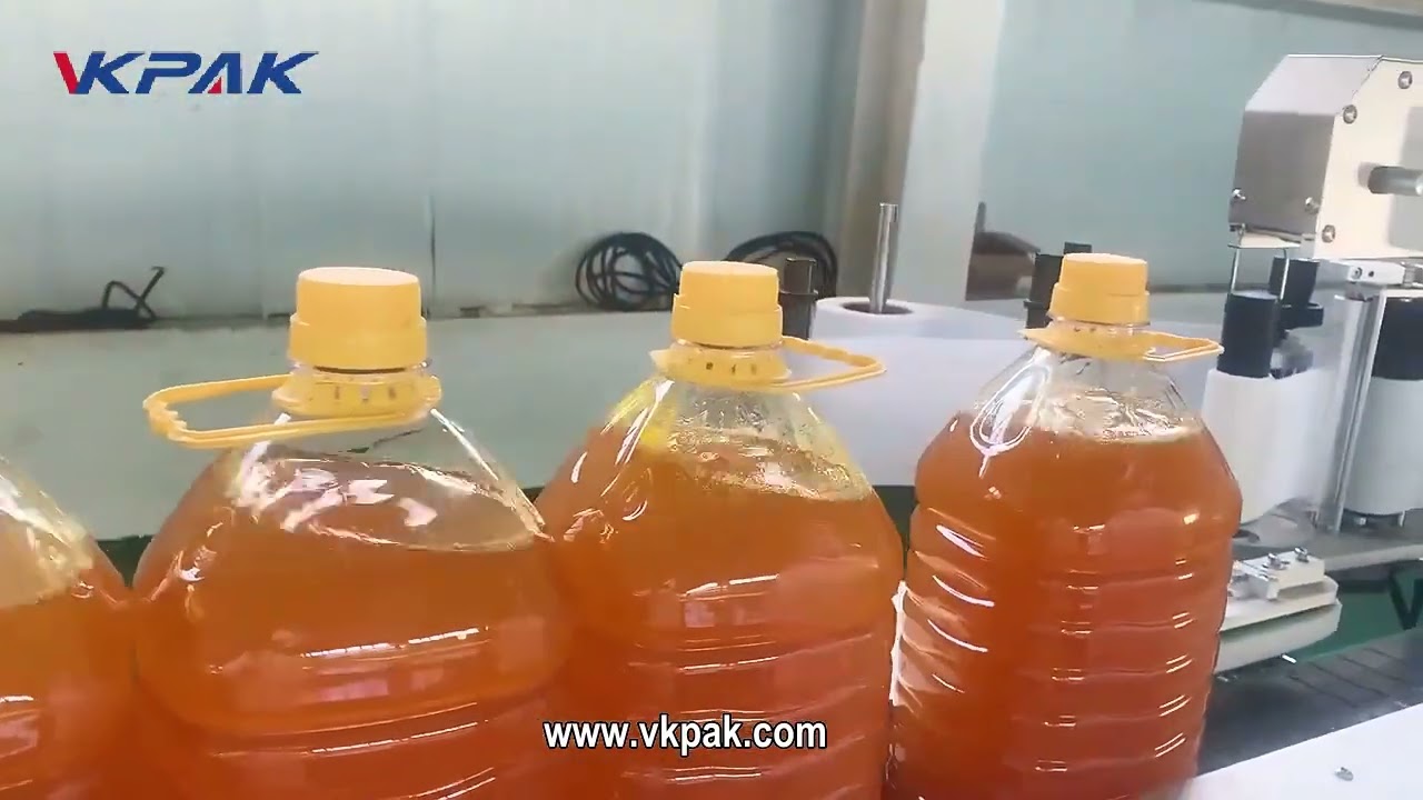 Automatic 5L Edible Oil Filling Line From VKPAK, Oil Bottling Machine