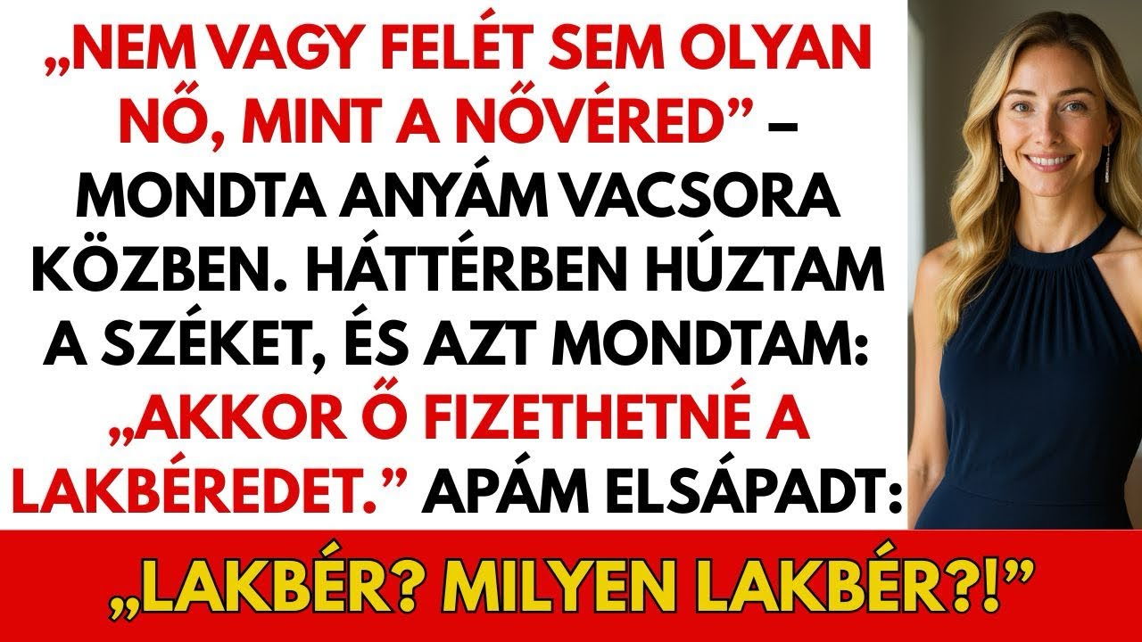 „Nem vagy fele olyan nő, mint a nővéred” – mondták a szüleim vacsoránál. Aztán én…