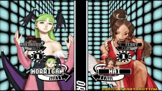 #1043 Capcom vs SNK (ARC) Bosses (4/4): Nakoruru and Morrigan playthrough.