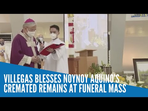 Villegas blesses Noynoy Aquino’s cremated remains at funeral mass