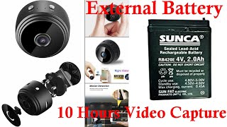 A9 HD Mini Camera External Battery Installation For More Backup |