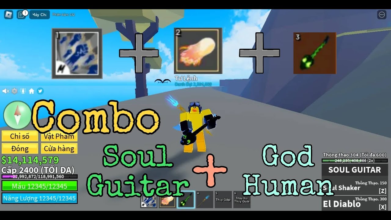Combo Soul Guitar + Elcectric + Mochi V2 Cực Khủng Trong Blox Fruit