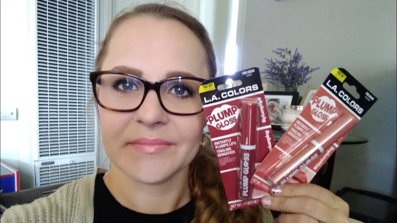 L.A. Colors Plump Gloss Collection try on | Dollar Tree review 