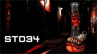 ST034 | NG NICE GLASS Red Skull Beaker