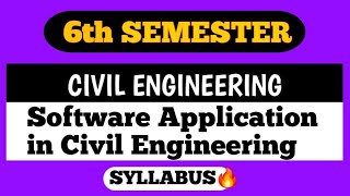 SOFTWARE APPLICATION IN CIVIL ENG.. | Detailed Syllabus🔥  | 6th Semester | Diploma | Prayas-The Hope screenshot 2