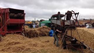Steam threshing at Dorset steam fair 2016