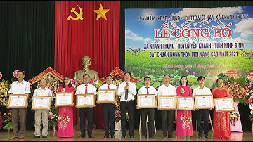 Khánh Trung đón bằng công nhận xã đạt chuẩn nông thôn mới nâng cao