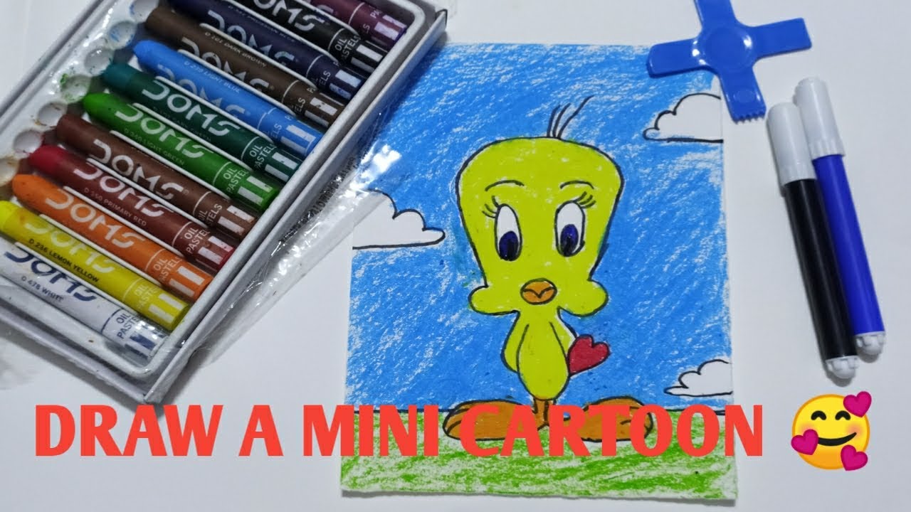 HOW TO DRAW A MINI CARTOON VDRY EASY AND FUNNY 😍🤩#newvideo #trending # ...