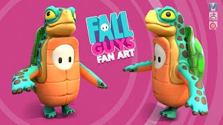 Making a Fall Guys Costume Fan Art Skin with Maya, Zbrush, and Substance Painter screenshot 4