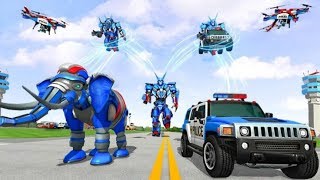 Police Elephant Robot Transporter Android Gameplay screenshot 2